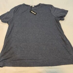 Deyeek T-Shirt Mens L Blue New Heathered Short Sleeve Crew Neck AMT005951